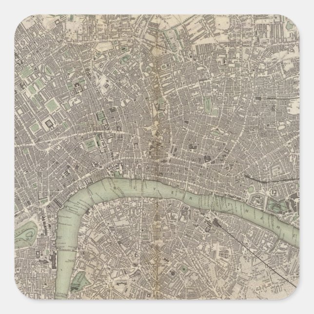 Pegatina Cuadrada Londres 1843 (Anverso)