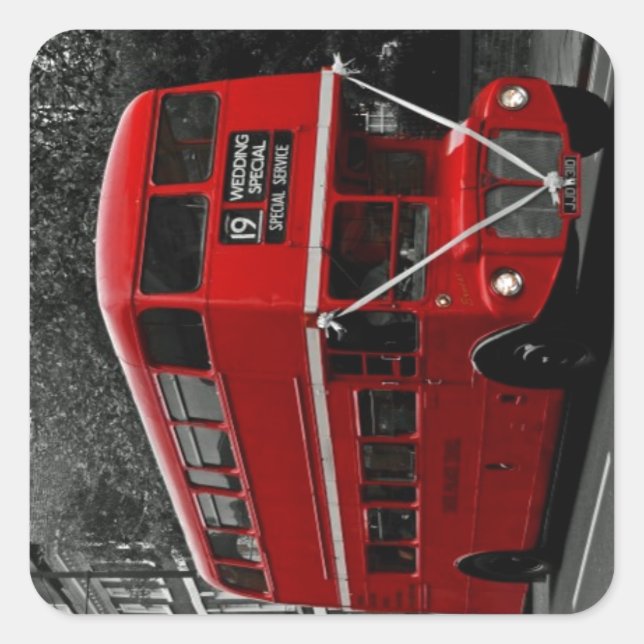 Pegatina Cuadrada Londres Inglaterra (Anverso)