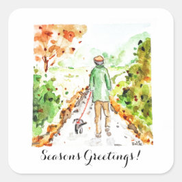 Pegatina Cuadrada Long Walk Home