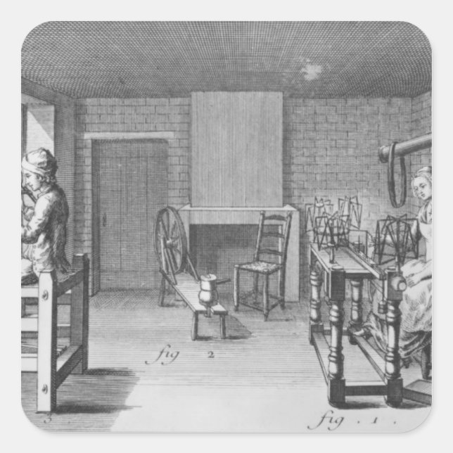 Pegatina Cuadrada Loom para tejer medias (Anverso)