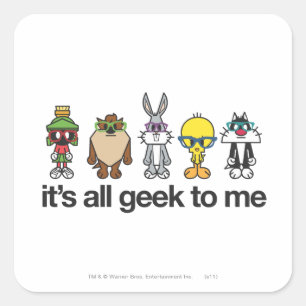 Pegatina Cuadrada LOONEY TUNES™ Nerds - All Geek