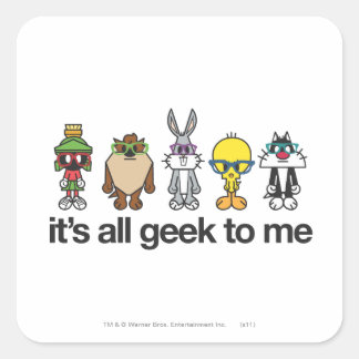 Pegatina Cuadrada LOONEY TUNES™ Nerds - Todo Me Gusta