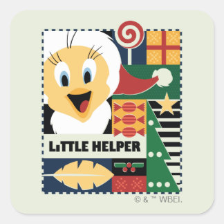 Pegatina Cuadrada LOONEY TUNES™ TWEETY™ Pequeño Ayudante