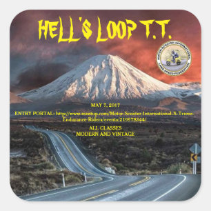 PEGATINA CUADRADA LOOP DE HELL T.T. 2017