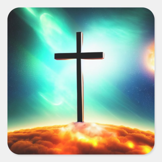 Pegatina Cuadrada Lord Over Adversity (Anverso)