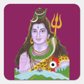 Pegatina Cuadrada Lord Shiva Sticker