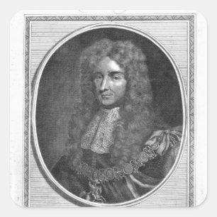 Pegatina Cuadrada Lorenza Hyde, 1r conde de Rochester
