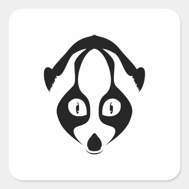 Pegatina Cuadrada Loris Face (Anverso)