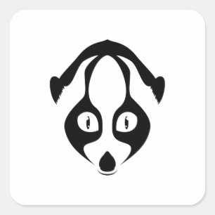 Pegatina Cuadrada Loris Face