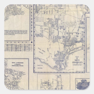 Pegatina Cuadrada Los Ángeles, California