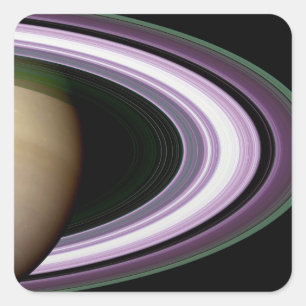 Pegatina Cuadrada Los anillos de Saturn