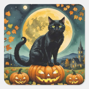 Pegatina Cuadrada Los brillantes ojos de Halloween