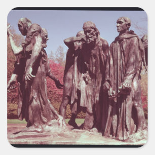 Pegatina Cuadrada Los Burghers de Calais