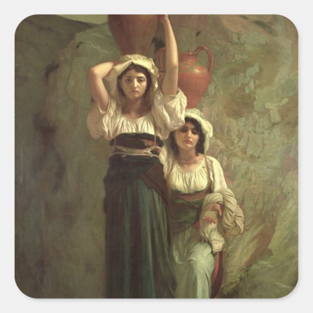 Pegatina Cuadrada Los Chicas de Alvito, 1855 (Anverso)