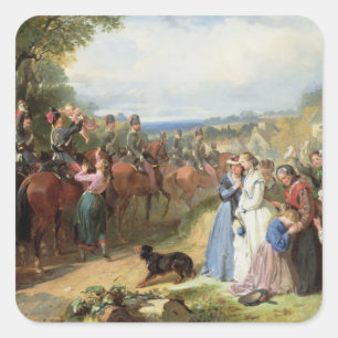 Pegatina Cuadrada Los chicas dejamos detrás de nosotros - la salida