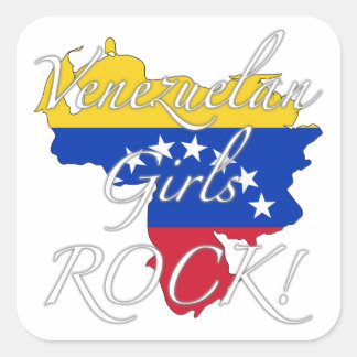 Pegatina Cuadrada ¡Los Chicas venezolanos rocían!