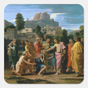 Pegatina Cuadrada Los ciegos de Jericó