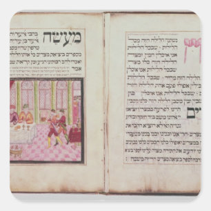 Pegatina Cuadrada Los cinco rabinos de Bne Brak