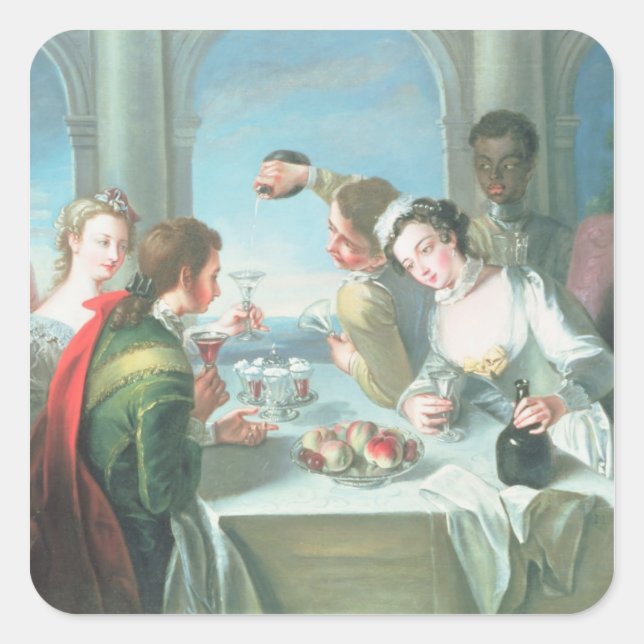 Pegatina Cuadrada Los cinco sentidos (Anverso)