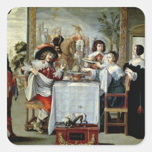 Pegatina Cuadrada Los cinco sentidos: sabor