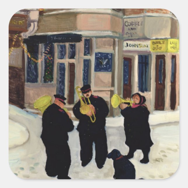 Pegatina Cuadrada ¡Los cristianos están despiertos! (Anverso)