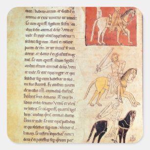 Pegatina Cuadrada Los cuatro jinetes de la apocalipsis