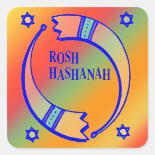 Pegatina Cuadrada Los cuernos del día de fiesta -