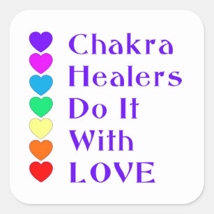 Pegatina Cuadrada Los curadores de Chakra lo hacen con amor
