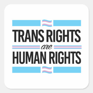 Pegatina Cuadrada Los derechos transgénero son derechos humanos