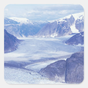 Pegatina Cuadrada Los E.E.U.U., Alaska, Wrangell-St Elias NP,