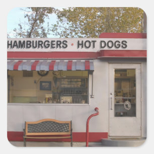 Pegatina Cuadrada Los E.E.U.U., Arizona, Bisbee: Motel sombrío de