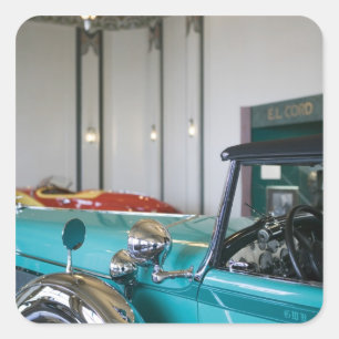 Pegatina Cuadrada Los E.E.U.U., Indiana, castaña: Castaño, cordón