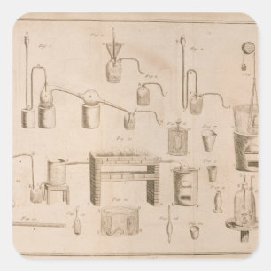 Pegatina Cuadrada Los elementos de la química