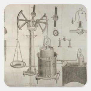 Pegatina Cuadrada Los elementos de la química