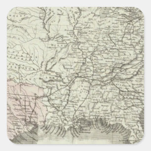 Pegatina Cuadrada Los Estados Unidos de América 6