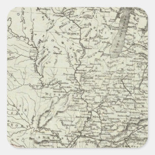 Pegatina Cuadrada Los Estados Unidos de América 6