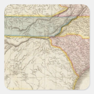Pegatina Cuadrada Los Estados Unidos de América, parte meridional