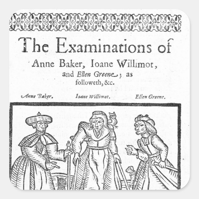 Pegatina Cuadrada Los exámenes de Anne Baker, Joanne Willimot (Anverso)