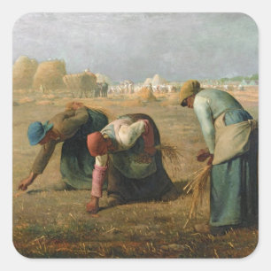 Pegatina Cuadrada Los Gleaners, 1857