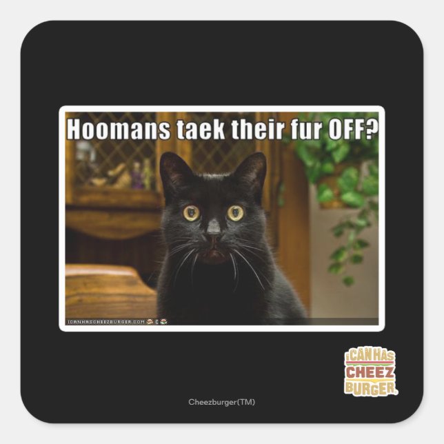 Pegatina Cuadrada ¿Los Habitantes Se Quitan La Piel? (Anverso)