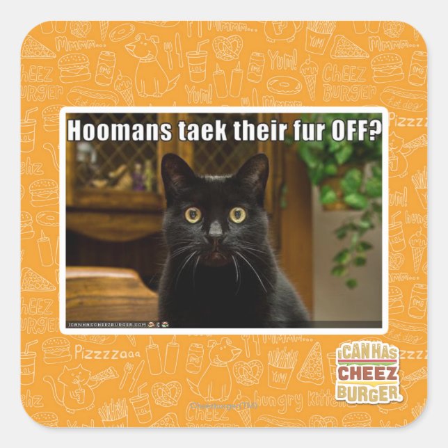 Pegatina Cuadrada ¿Los Habitantes Se Quitan La Piel? (Anverso)