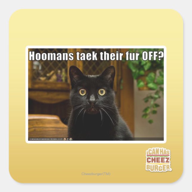 Pegatina Cuadrada ¿Los Habitantes Se Quitan La Piel? (Anverso)