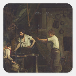Pegatina Cuadrada Los herreros, Memoria del informe, 1857