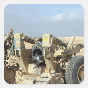 Pegatina Cuadrada Los infantes de marina de los E.E.U.U. se preparan