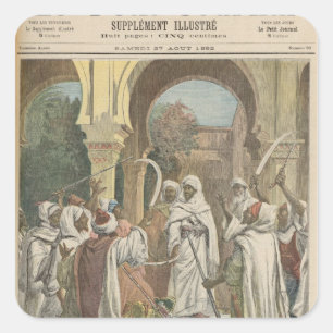 Pegatina Cuadrada Los jefes tribales juran fidelidad ante