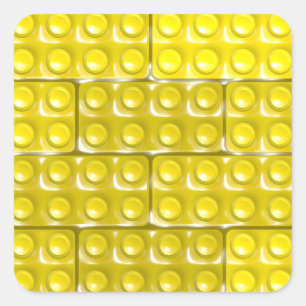 Pegatina Cuadrada Los ladrillos del constructor -