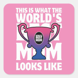 Pegatina Cuadrada Los mejores colores de la bandera bisexual en el m