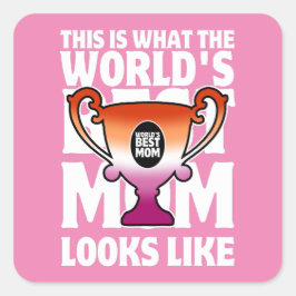 Pegatina Cuadrada Los mejores colores de la bandera lesbiana del mun