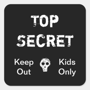Pegatina Cuadrada Los mejores niños secretos