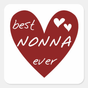 Pegatina Cuadrada Los mejores regalos de las camisetas de Nonna del